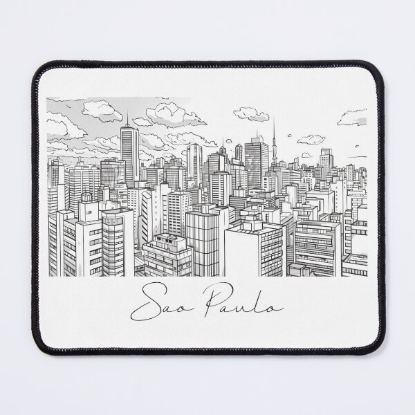 Item preview, Sao Paulo Cityscape View Line art - View 5 designed and sold by PrintsByVickson.