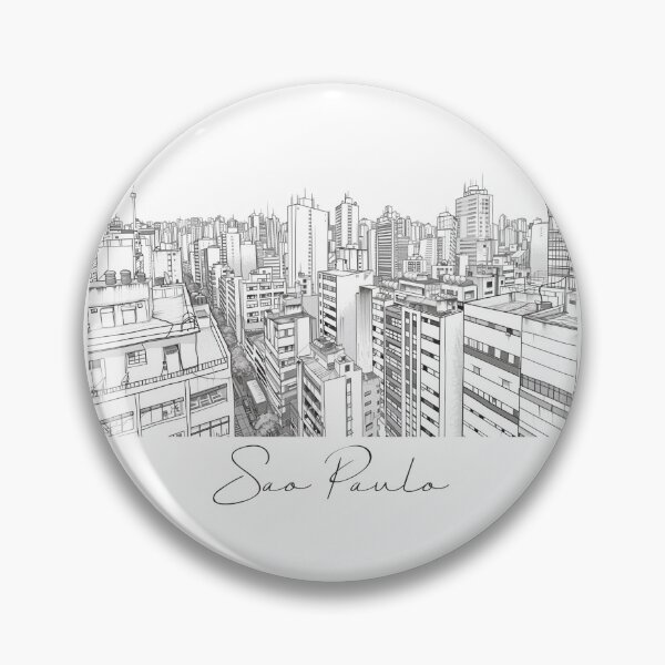 Item preview, Sao Paulo Cityscape View Line art - View 6 designed and sold by PrintsByVickson.