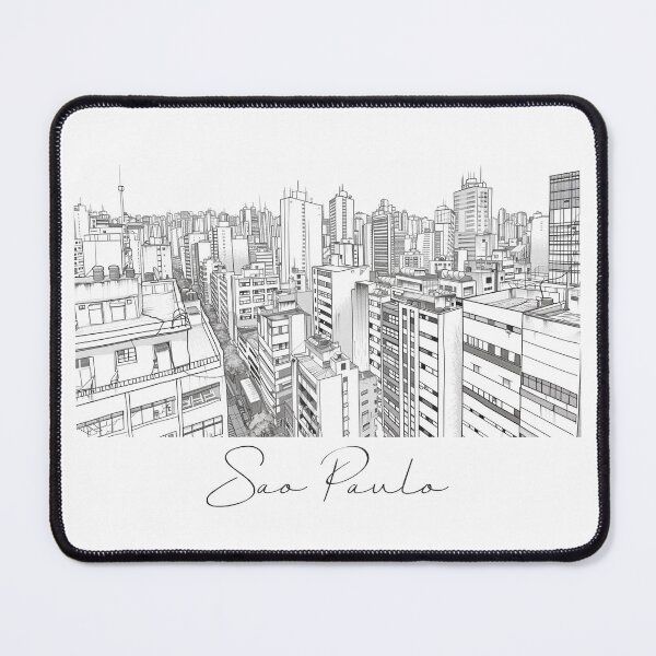 Item preview, Sao Paulo Cityscape View Line art - View 6 designed and sold by PrintsByVickson.