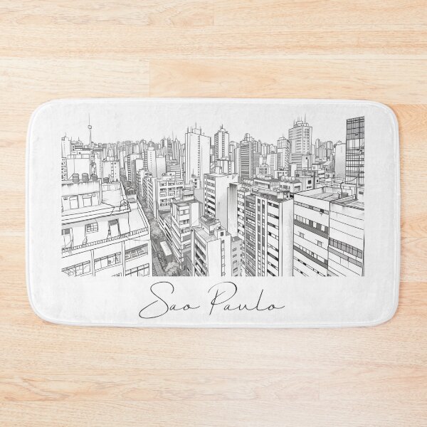 Item preview, Sao Paulo Cityscape View Line art - View 6 designed and sold by PrintsByVickson.