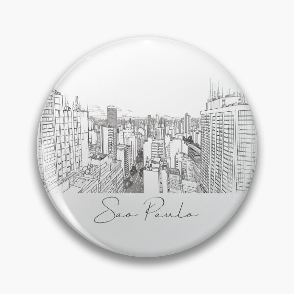 Item preview, Sao Paulo Cityscape View Line art - View 7 designed and sold by PrintsByVickson.