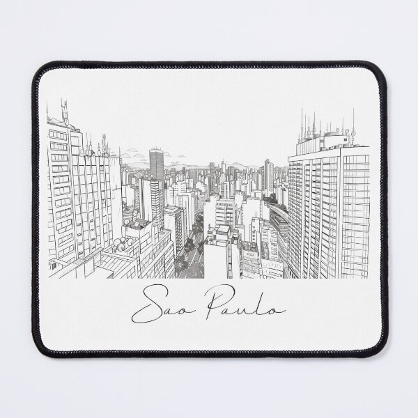 Item preview, Sao Paulo Cityscape View Line art - View 7 designed and sold by PrintsByVickson.