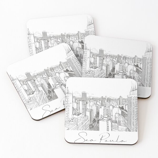 Item preview, Sao Paulo Cityscape View Line art - View 7 designed and sold by PrintsByVickson.