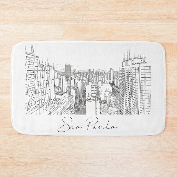Item preview, Sao Paulo Cityscape View Line art - View 7 designed and sold by PrintsByVickson.