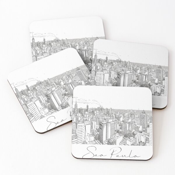 Item preview, Sao Paulo Cityscape View Line art - View 8 designed and sold by PrintsByVickson.