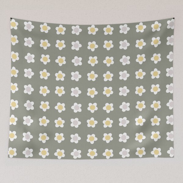 Item preview, Cute Flower Stripes Spring And Summer Floral Pattern Sage Green designed and sold by scorpiolane.