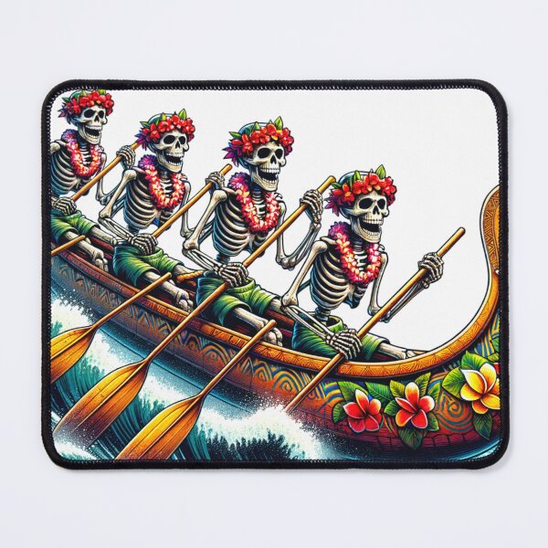 Item preview, Dead Skeletons Hawaiian Canoe Paddlers designed and sold by HippieFarms11.