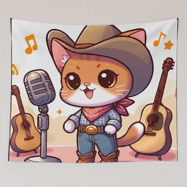 Item preview, Cowboy Cat at the Purring Concert designed and sold by Gacram.