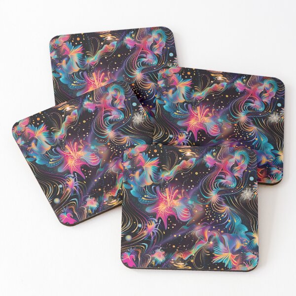 Item preview, Colorful Flowers in Cosmic Style Seamless Pattern designed and sold by Apkdesigner.