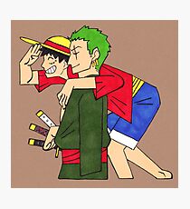 Zorro and Luffy Photographic Print