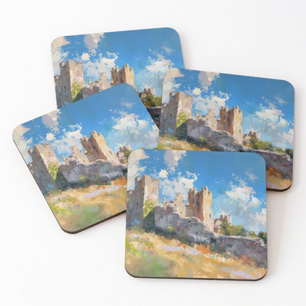 Item preview, Vintage Castle Oil Painting  designed and sold by ArtWanderDesign.