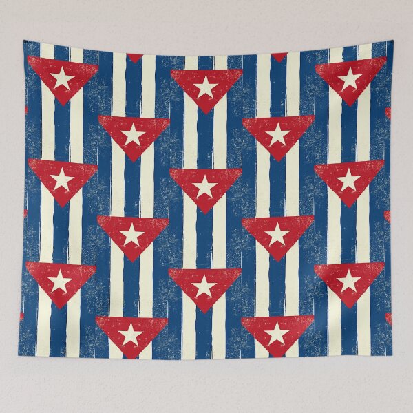 Item preview, Cuban Flag - vertical painted flag designed and sold by RENAGADE4LYF.