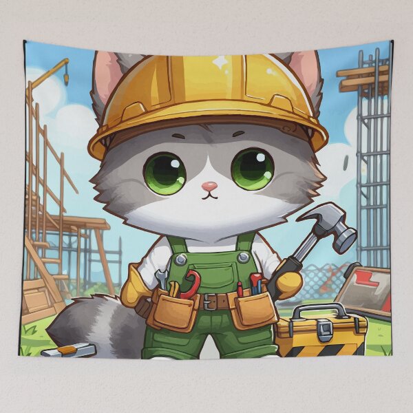 Item preview, Kitten, the architect of skyscrapers! designed and sold by Gacram.