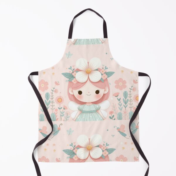 Item preview, Cute girl with flower on head style whimsical background  designed and sold by Nicesiri.