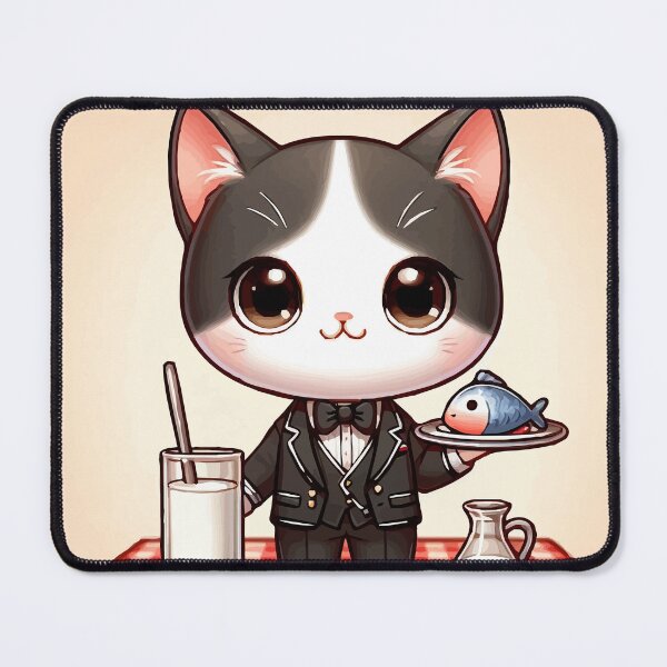 Item preview, The cat waiter who serves happy fish! designed and sold by Gacram.