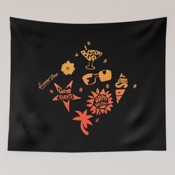 Item preview, Red Summer Collection Print on Black designed and sold by Victoria Lehnard.