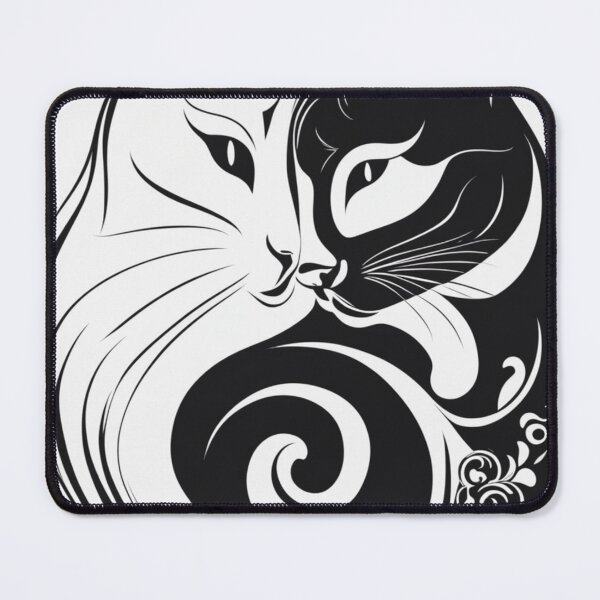 Item preview, Snuggles Ying and Yang Black and white kitties designed and sold by KreativKulture.