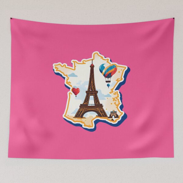Item preview, Map Of France With The Eiffel Tower designed and sold by TheArtOfPat.