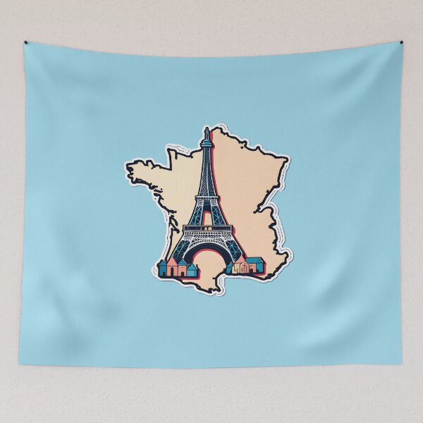 Item preview, Map Of France With The Eiffel Tower designed and sold by TheArtOfPat.