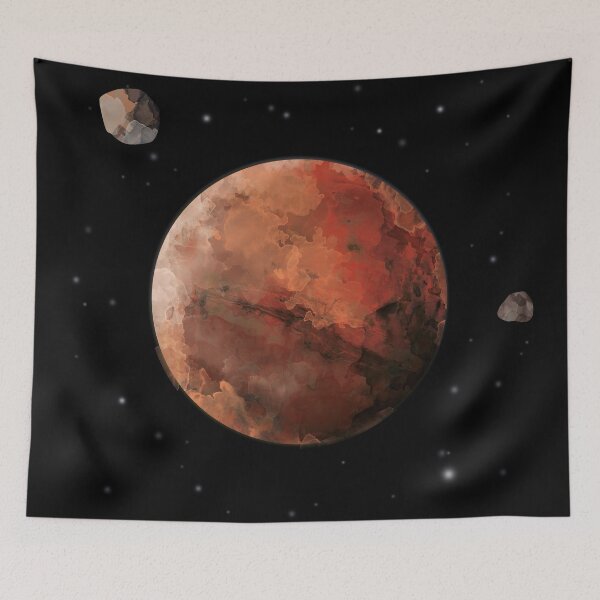 Item preview, Mars planet painted in watercolors designed and sold by 0ut0fSpace.