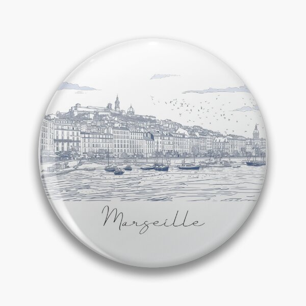 Item preview, Marseille Cityscape View Line art - View 1 designed and sold by PrintsByVickson.