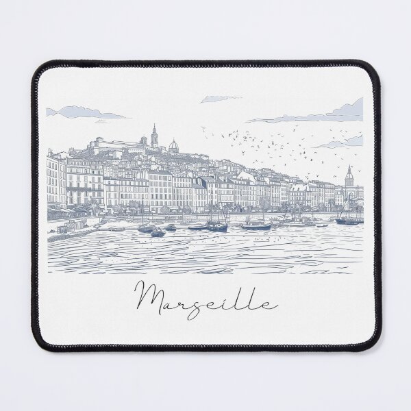 Item preview, Marseille Cityscape View Line art - View 1 designed and sold by PrintsByVickson.