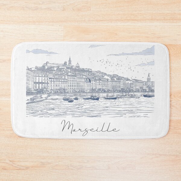 Item preview, Marseille Cityscape View Line art - View 1 designed and sold by PrintsByVickson.