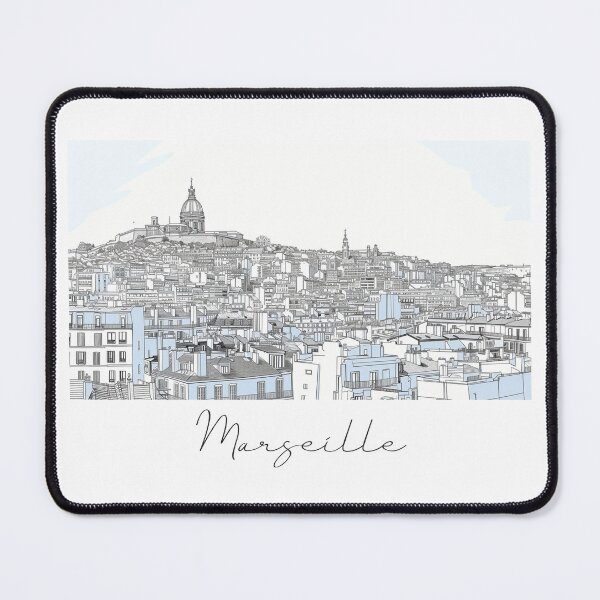 Item preview, Marseille Cityscape View Line art - View 2 designed and sold by PrintsByVickson.
