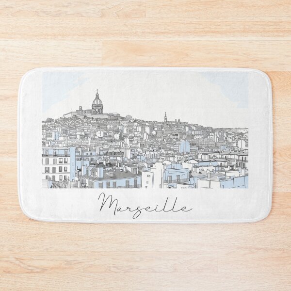 Item preview, Marseille Cityscape View Line art - View 2 designed and sold by PrintsByVickson.