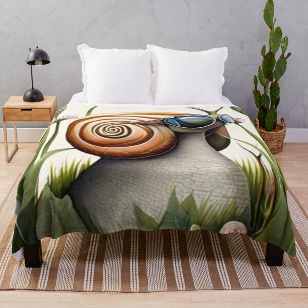 Item preview, A fast snail in sunglasses on a morning jog in a spring meadow. designed and sold by SaraSumi.