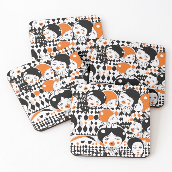 Item preview, Orange Pierrots designed and sold by Joanne Walsh.