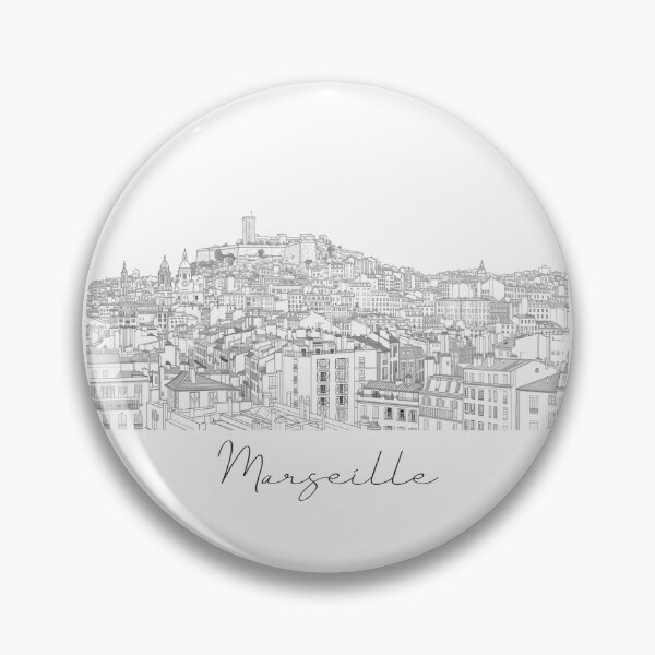 Item preview, Marseille Cityscape View Line art - View 4 designed and sold by PrintsByVickson.