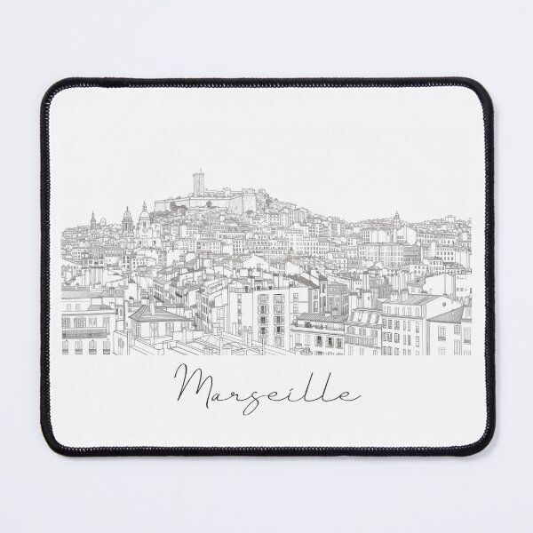 Item preview, Marseille Cityscape View Line art - View 4 designed and sold by PrintsByVickson.