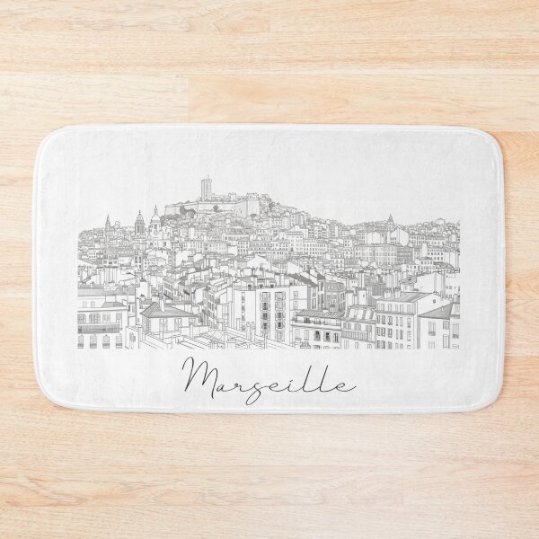 Item preview, Marseille Cityscape View Line art - View 4 designed and sold by PrintsByVickson.