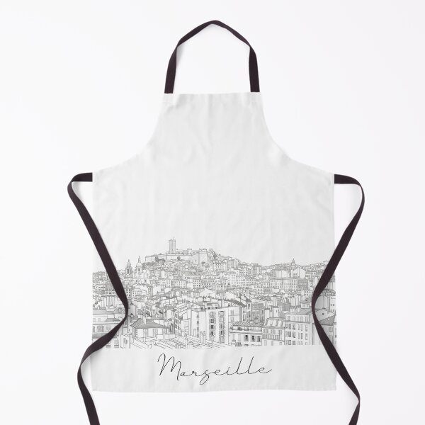 Item preview, Marseille Cityscape View Line art - View 4 designed and sold by PrintsByVickson.