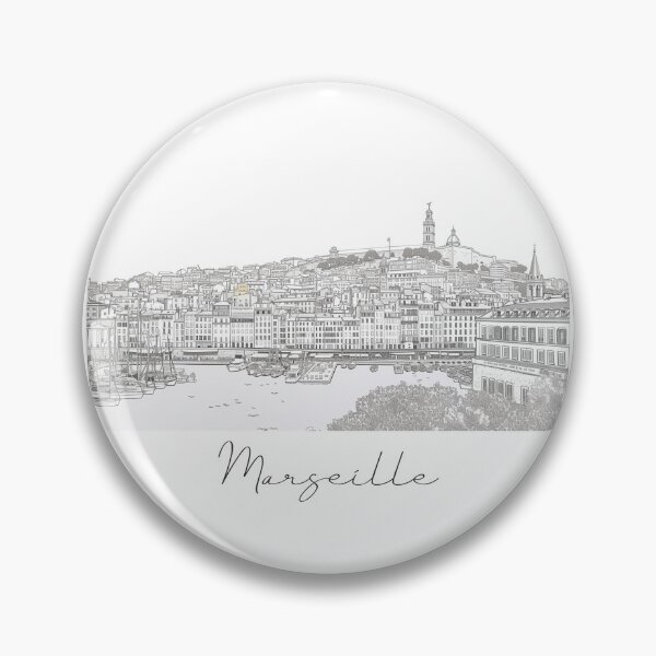 Item preview, Marseille Cityscape View Line art - View 3 designed and sold by PrintsByVickson.