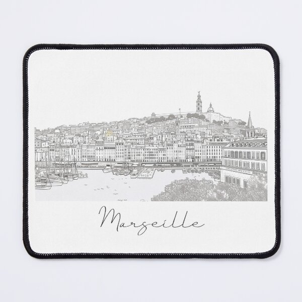 Item preview, Marseille Cityscape View Line art - View 3 designed and sold by PrintsByVickson.