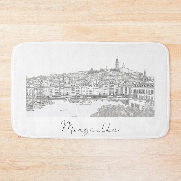 Item preview, Marseille Cityscape View Line art - View 3 designed and sold by PrintsByVickson.