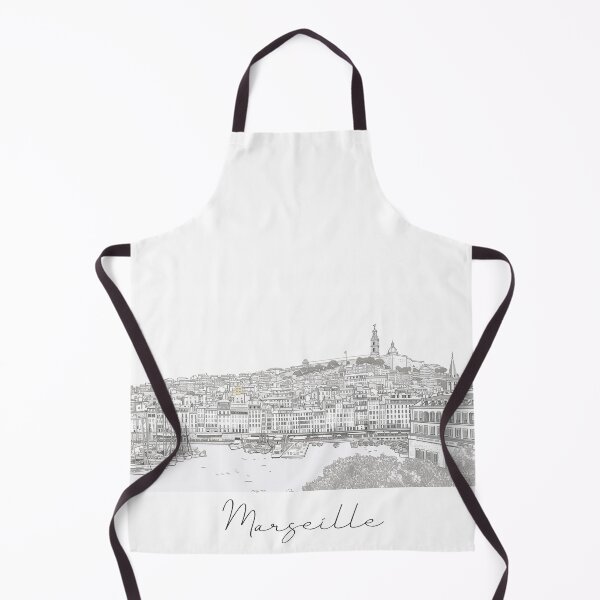 Item preview, Marseille Cityscape View Line art - View 3 designed and sold by PrintsByVickson.