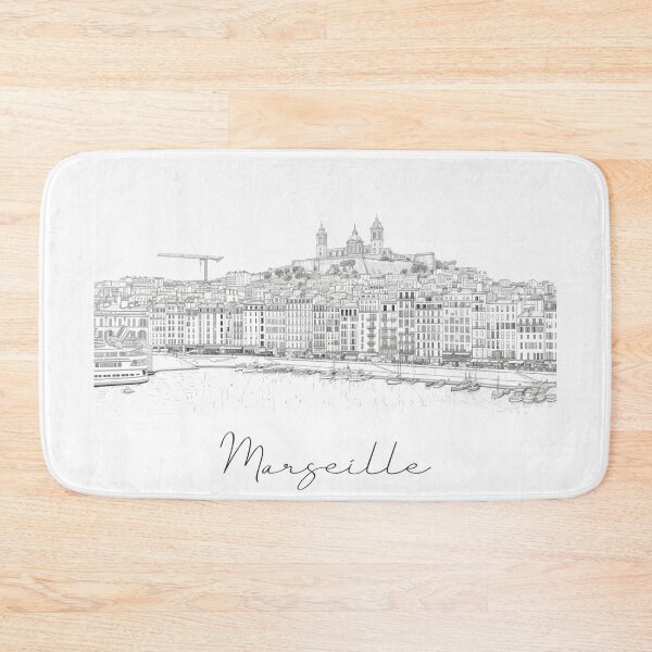 Item preview, Marseille Cityscape View Line art - View 5 designed and sold by PrintsByVickson.
