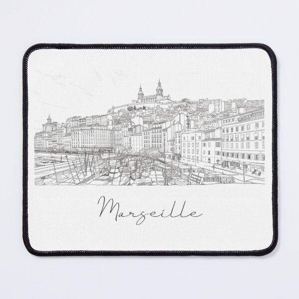Item preview, Marseille Cityscape View Line art - View 6 designed and sold by PrintsByVickson.