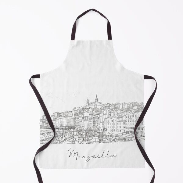 Item preview, Marseille Cityscape View Line art - View 6 designed and sold by PrintsByVickson.