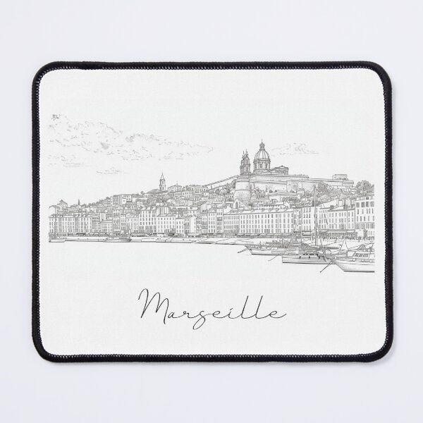 Item preview, Marseille Cityscape View Line art - View 7 designed and sold by PrintsByVickson.
