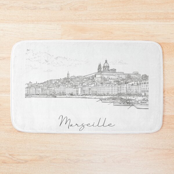 Item preview, Marseille Cityscape View Line art - View 7 designed and sold by PrintsByVickson.