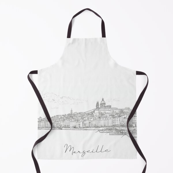 Item preview, Marseille Cityscape View Line art - View 7 designed and sold by PrintsByVickson.