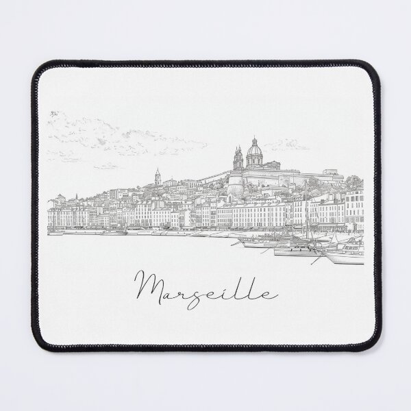Item preview, Marseille Cityscape View Line art - View 8 designed and sold by PrintsByVickson.