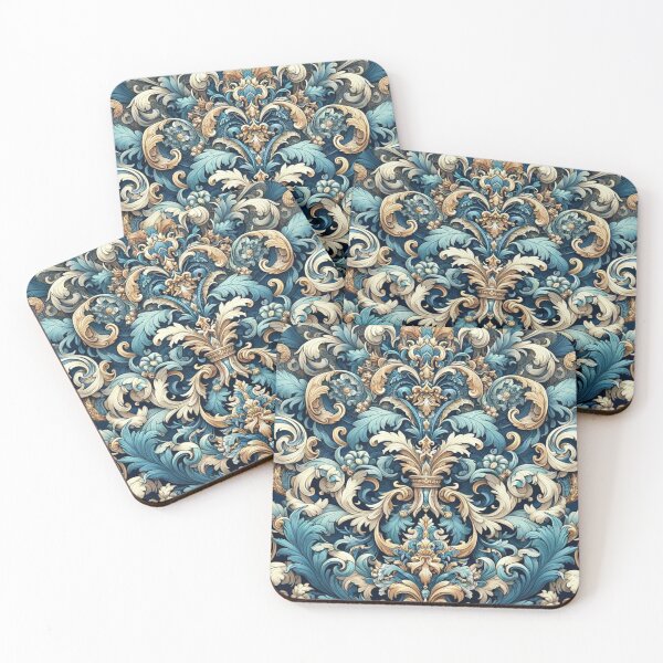 Item preview, Rococo style symmetrical blue and gold designed and sold by Blessinger77.