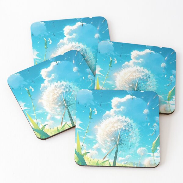 Item preview, beautiful image of dandelion in green landscape blowing in the wind designed and sold by koringaFTS.