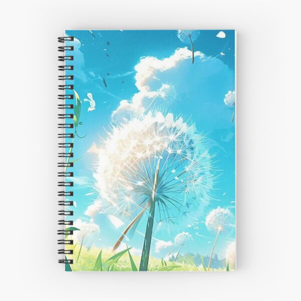 Item preview, beautiful image of dandelion in green landscape blowing in the wind designed and sold by koringaFTS.
