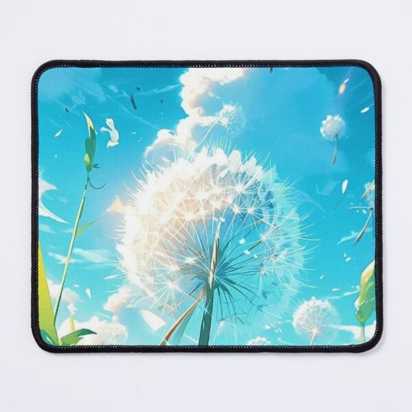 Item preview, beautiful image of dandelion in green landscape blowing in the wind designed and sold by koringaFTS.